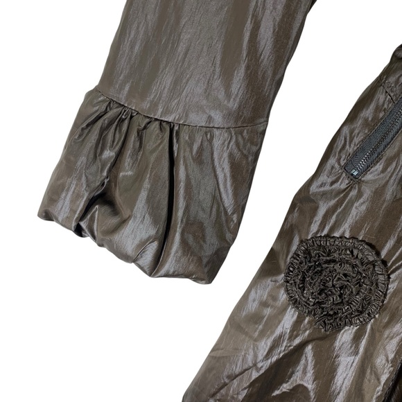 ENTRATA  Brown  Coat with Floral Accents size 8 - Picture 6 of 16